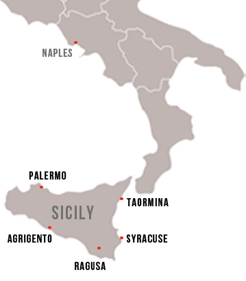 Sicily small group tour map